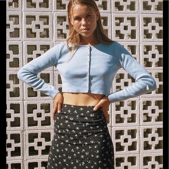 Brandy Melville Tops - Brandy Melville blue Athelia knit top